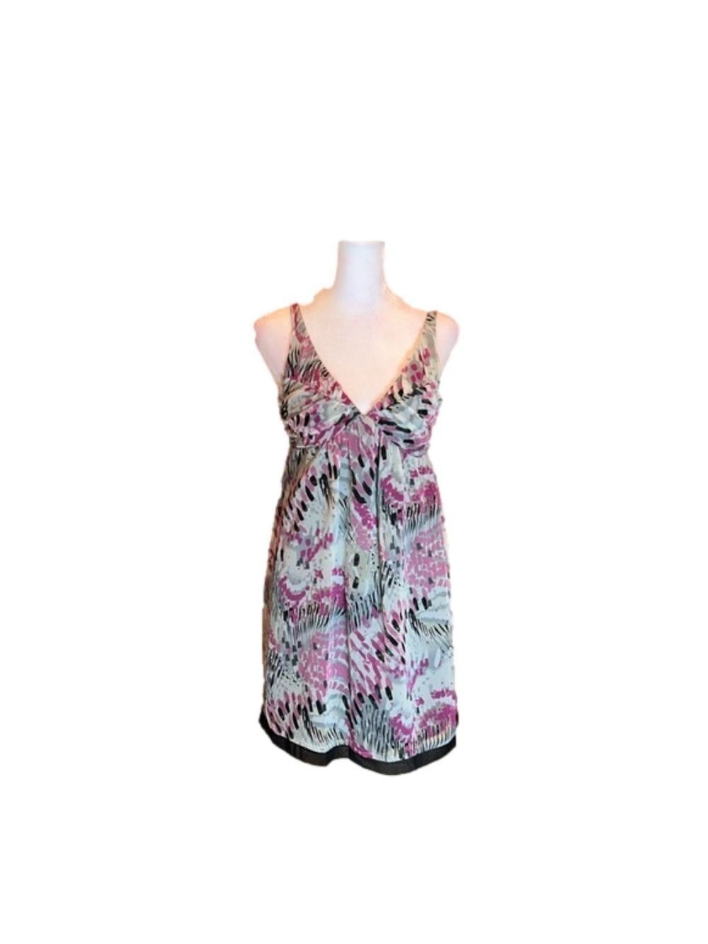 JOHNNY MARTIN Adorable Pink, Gray, & Black Print Sundress Size XS (1)